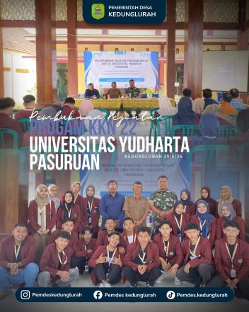 Pembukaan Progam Kerja KKN 22 Universitas Yudharta Pasuruan Tahun 2026